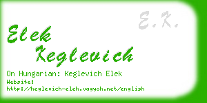 elek keglevich business card